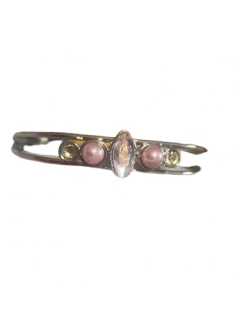 Silver and Pink Bracelet